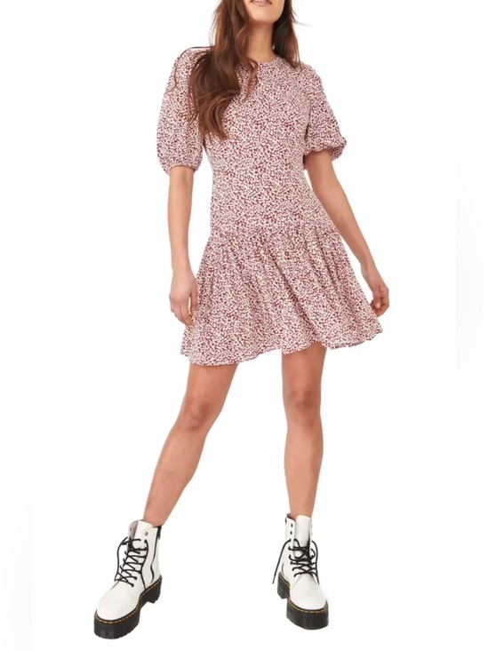 Free People Dresses & Skirts - Free People Dancing In The Dark Mini Dress Pink Ditsy Floral Bohemian Dress S